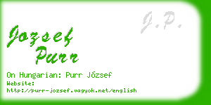 jozsef purr business card